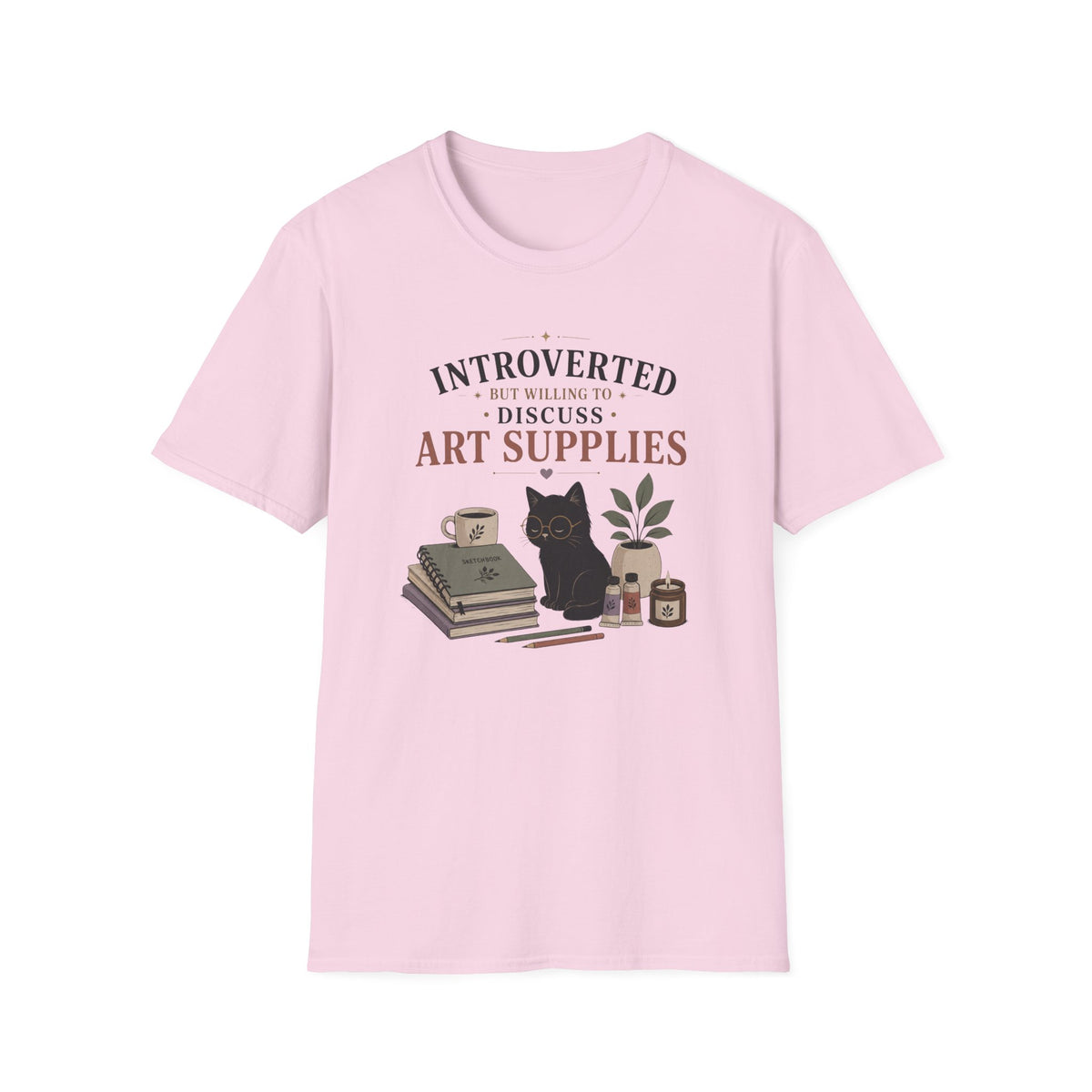 Introverted But Willing To Discuss Art Supplies T-Shirt