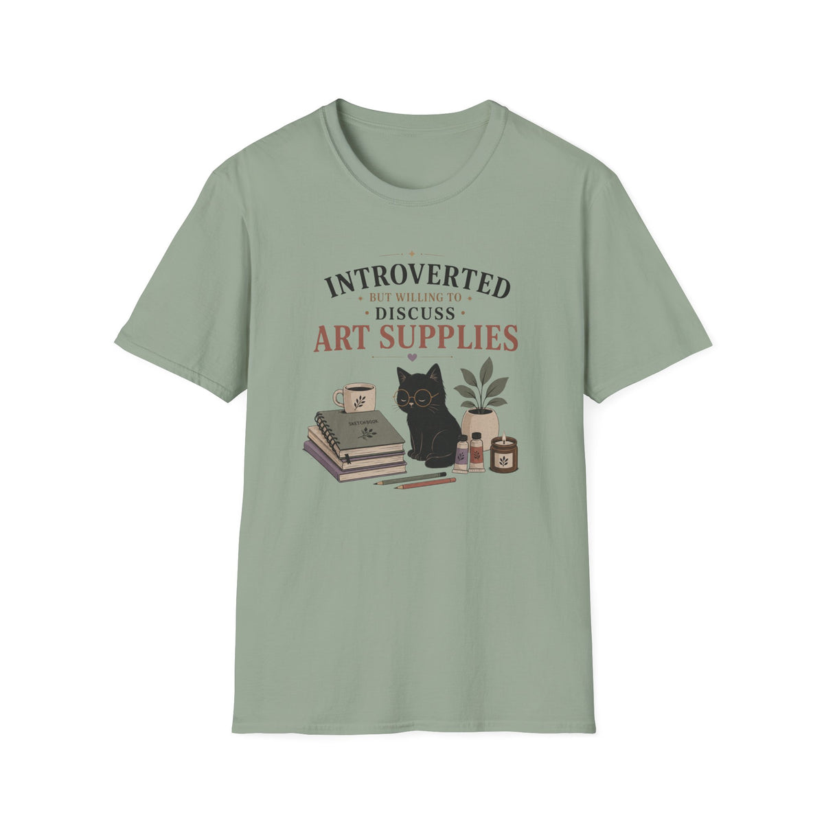 Introverted But Willing To Discuss Art Supplies T-Shirt